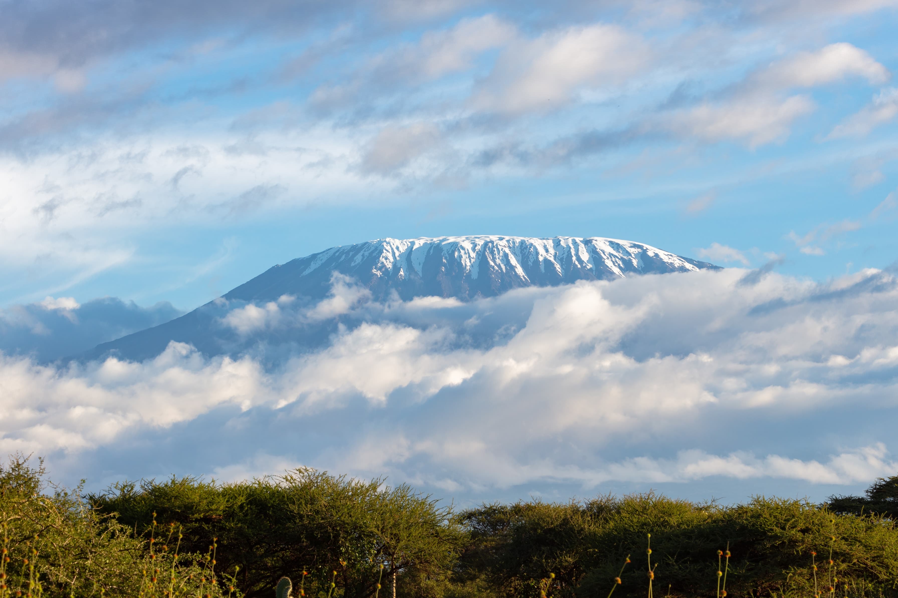 Mount Kilimanjaro rising above the plains of northern Tanzania