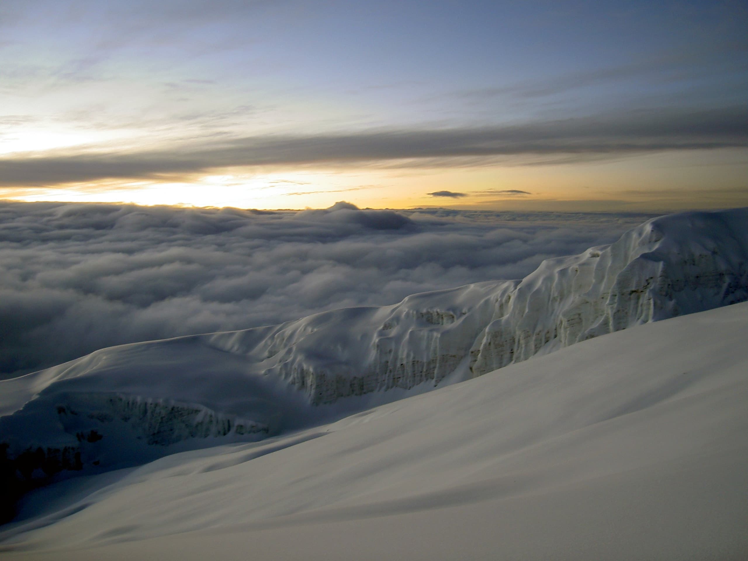 The ascent past the Rebmann Glacier on Mount Kilimanjaro
