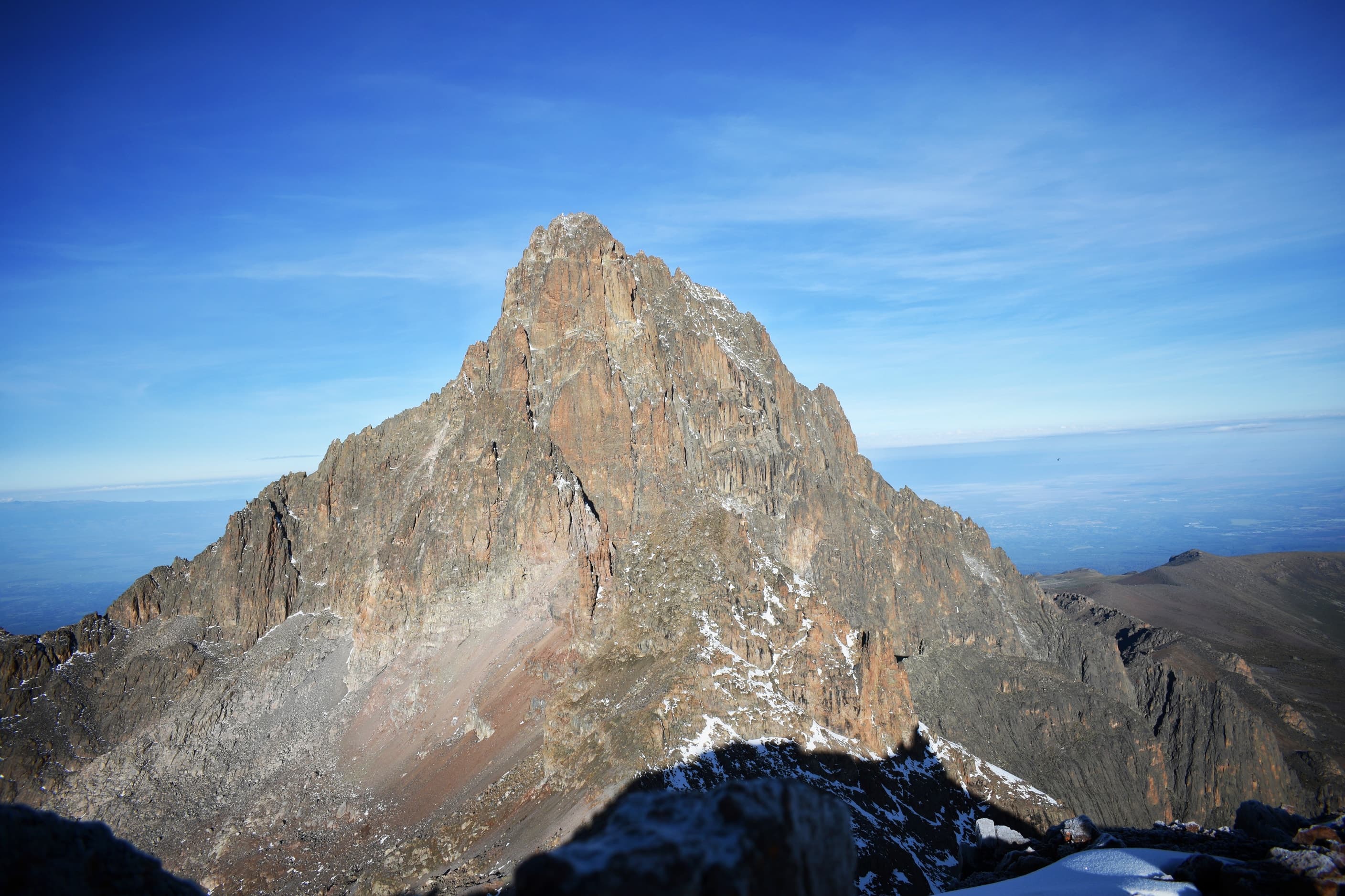 Batian peak on Mount Kenya, seen from Point Lenana