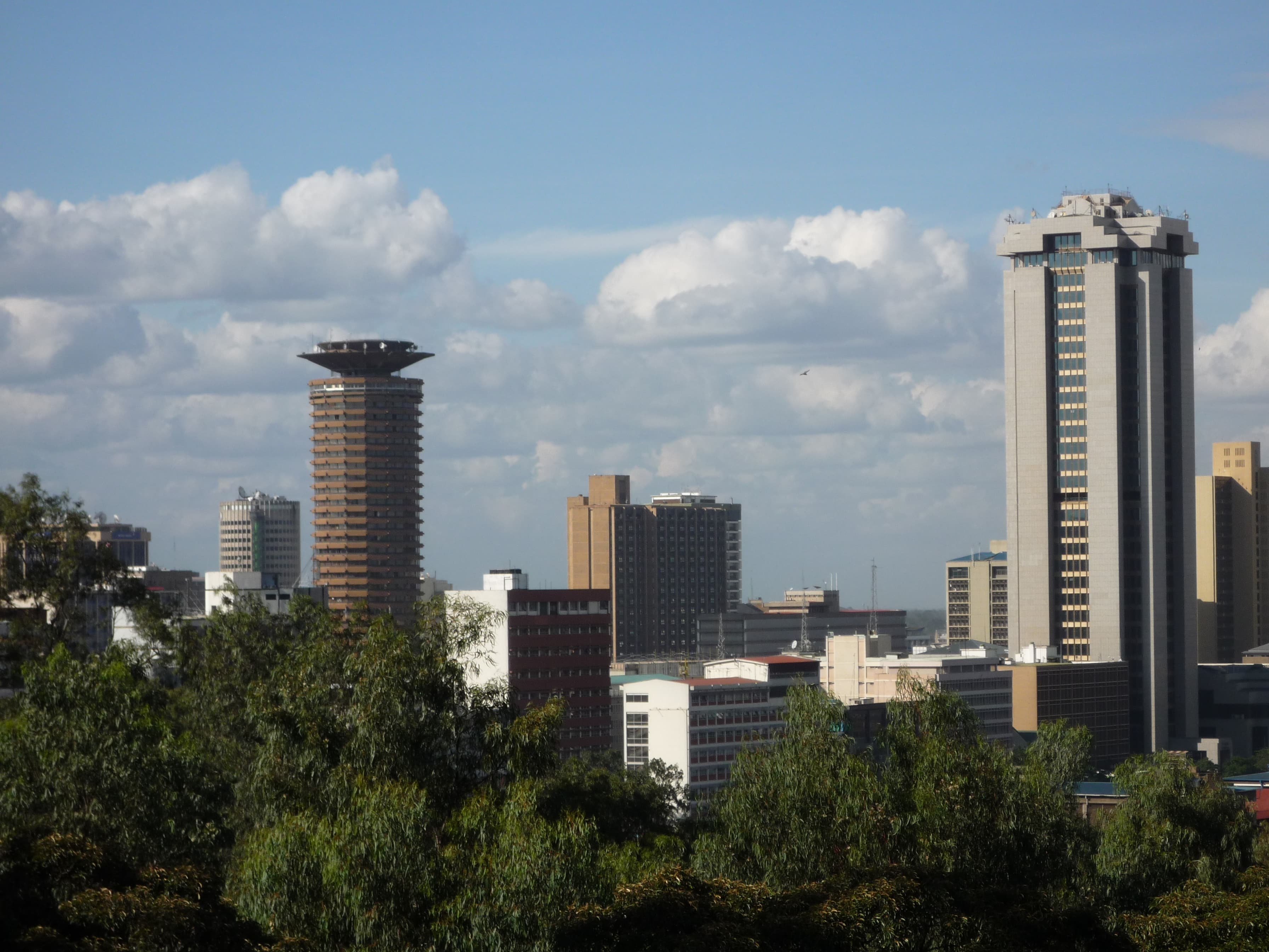 The Nairobi skyline seen from Upper Hill, Kenya