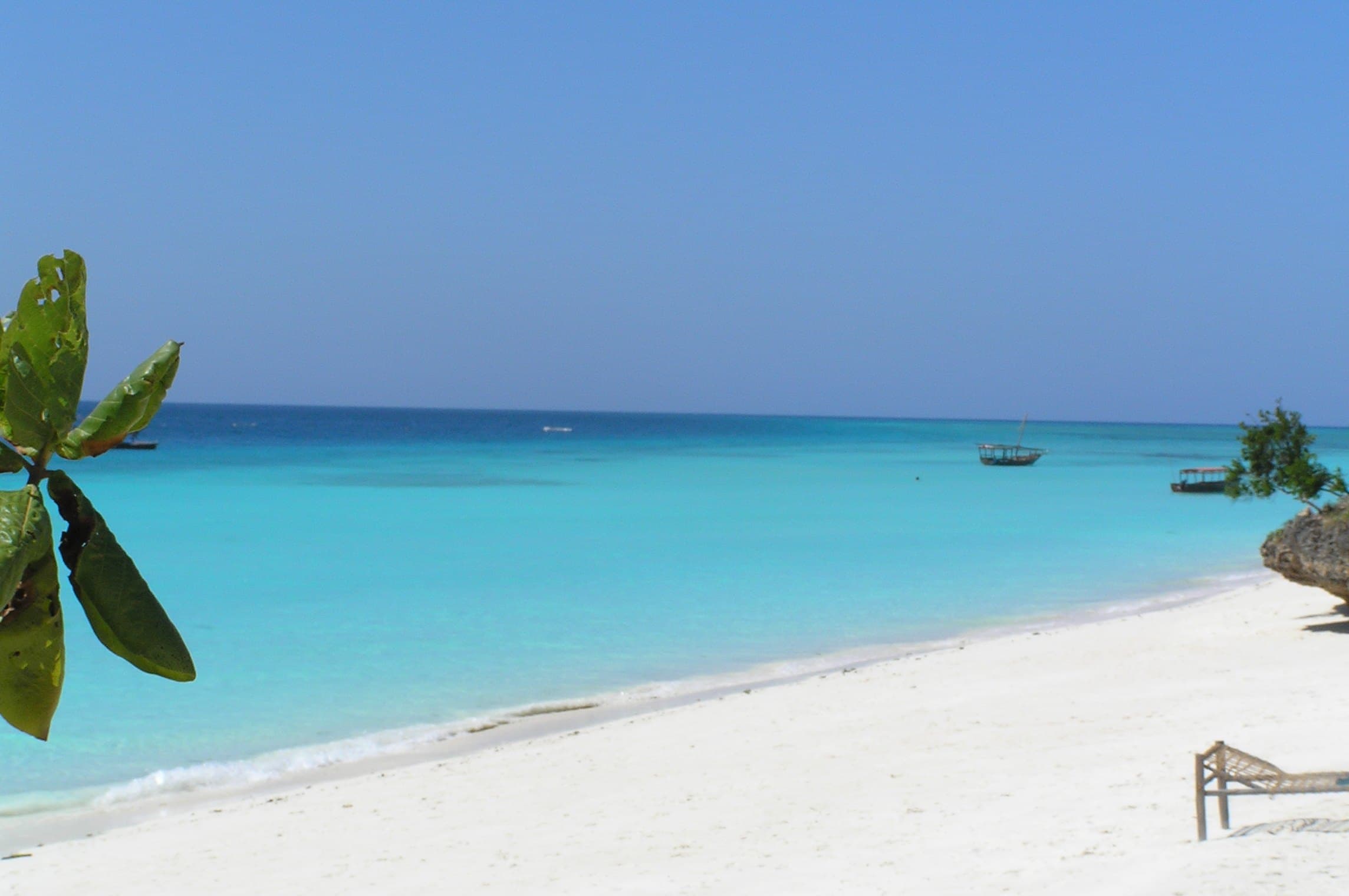 Turquoise water and white sand at Nungwi, Zanzibar